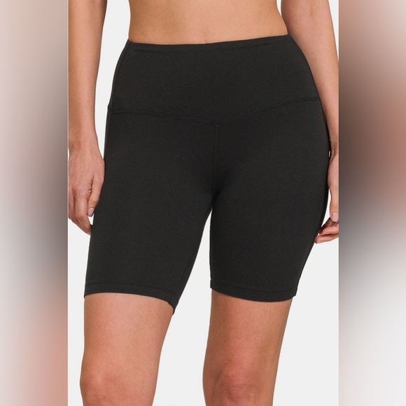 Zenana High Waist Active Shorts - Picture 1 of 3
